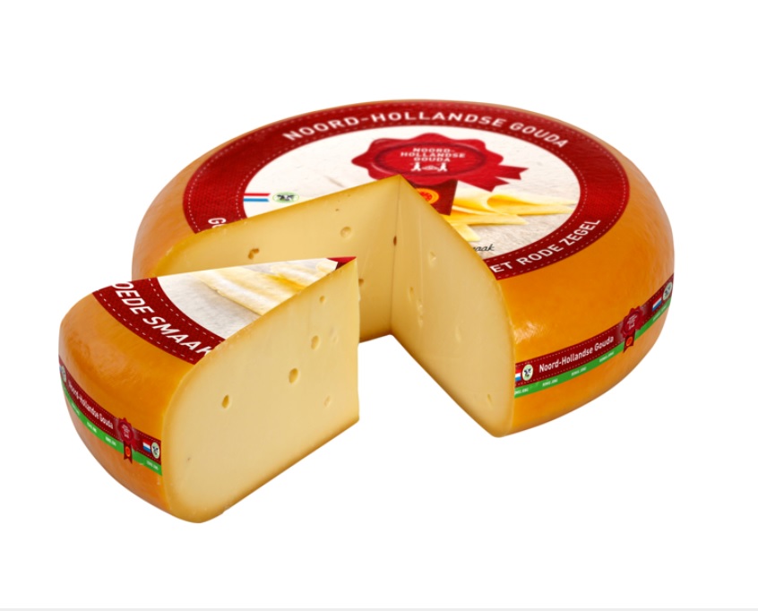 13kg Jong Noord-Hollandse Gouda met het Rode Zegel 48+