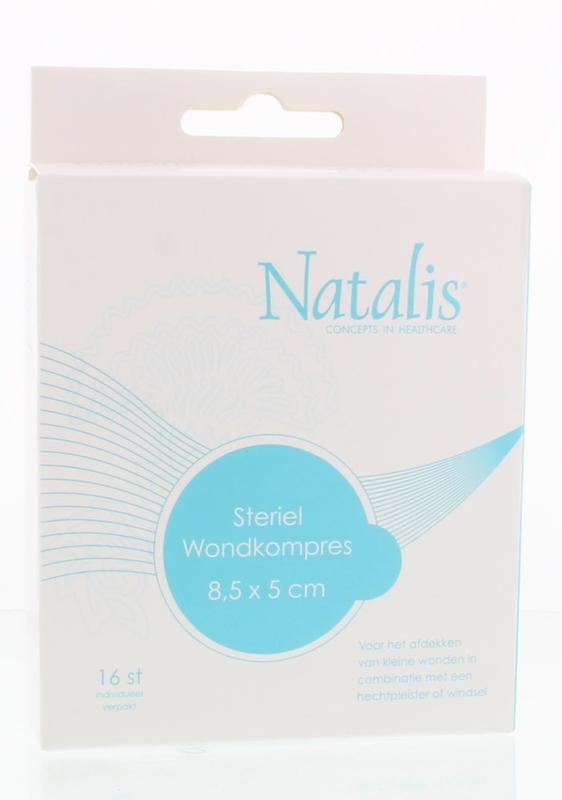 Natalis Gaaskompres steriel 8,5 x 5 cm 16 stuks