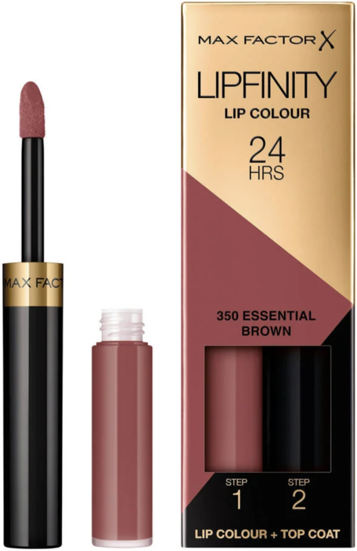 Max Factor Lipfinity lip colour 2-step long lasting lipstick 350 essential brown 1 stuk
