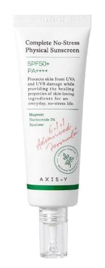 AXIS-Y Complete No-Stress Physical Sunscreen SPF50+ PA++++ 50 ml