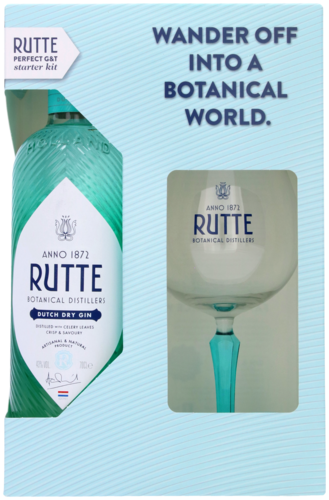 Rutte Dutch dry gin geschenkverpakking 70CL