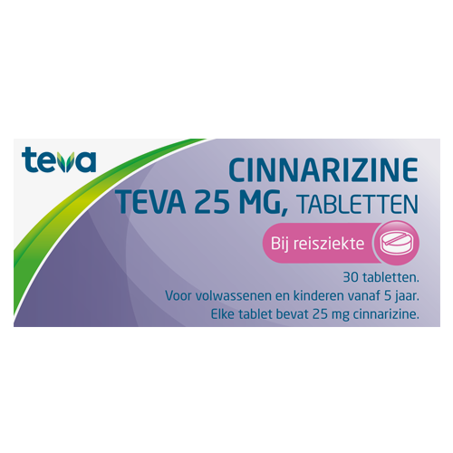 Teva Cinnarizine 25mg 10 tabletten