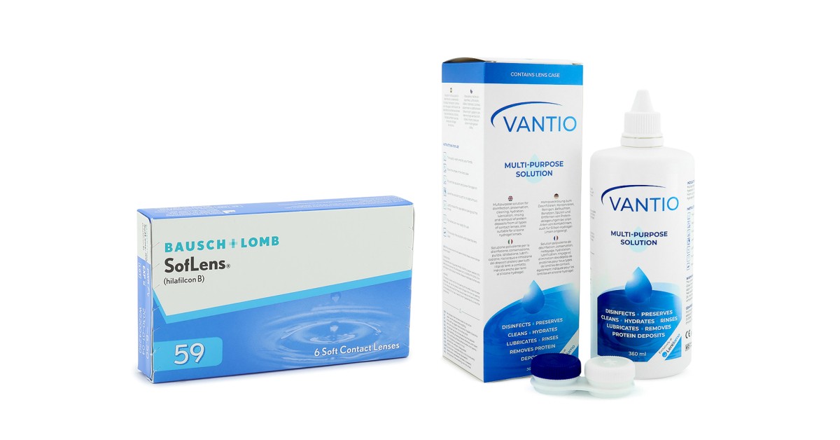 Soflens 59 (6 lenzen) + Vantio Multi-Purpose 360 ml met lenzendoosje