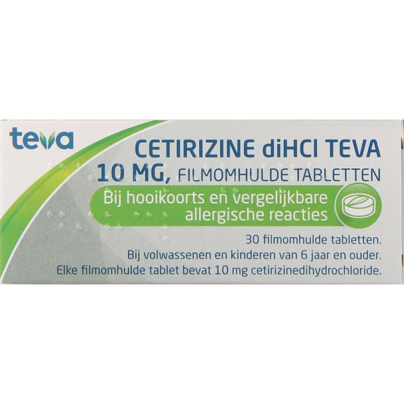Teva Cetrizine dihcl 10mg 30 tabletten