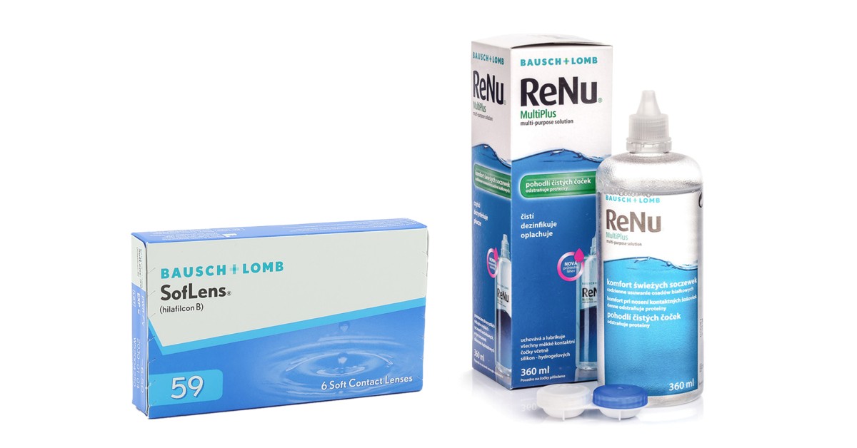 Soflens 59 (6 lenzen) + ReNu MultiPlus 360 ml met lenzendoosje