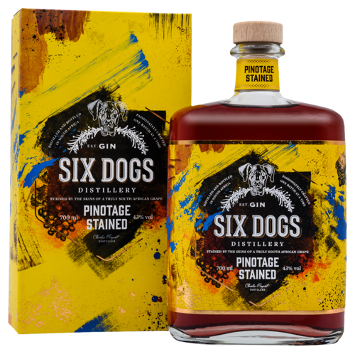 Six Dogs Gin Pinotage Stained 70CL