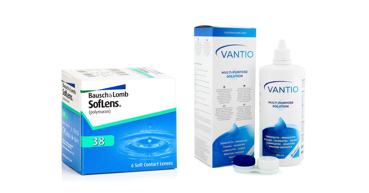 Soflens 38 (6 lenzen) + Vantio Multi-Purpose 360 ml met lenzendoosje
