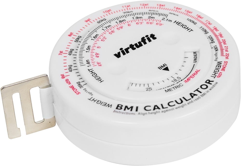 VirtuFit Omtrekmetereetlint met BMI Calculator - 150 cm