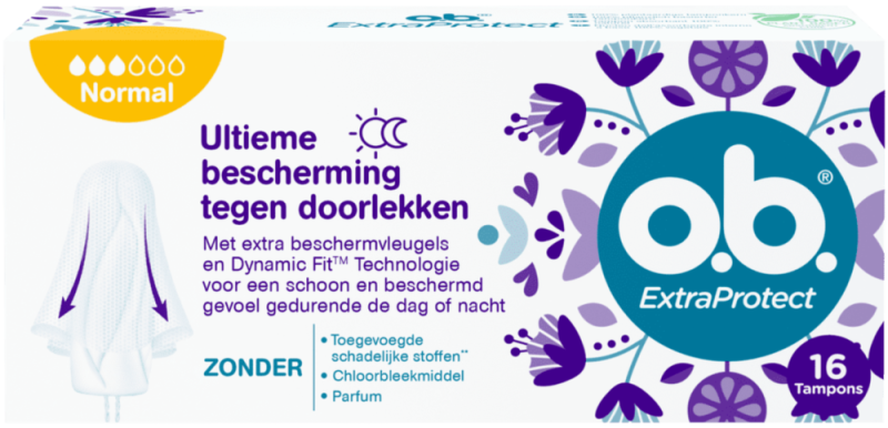 O.B. Tampons extra protect normal 16 stuks