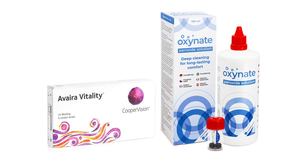 Avaira Vitality (6 lenzen) + Oxynate Peroxide 380 ml met lenzendoosje