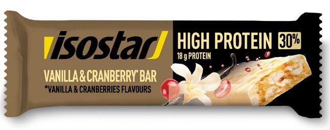 Isostar High protein 30 sportreep vanilla & cranberry 55gr