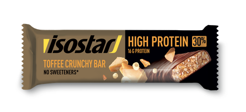 Isostar High protein 30 sportreep toffee crunchy 55 gram