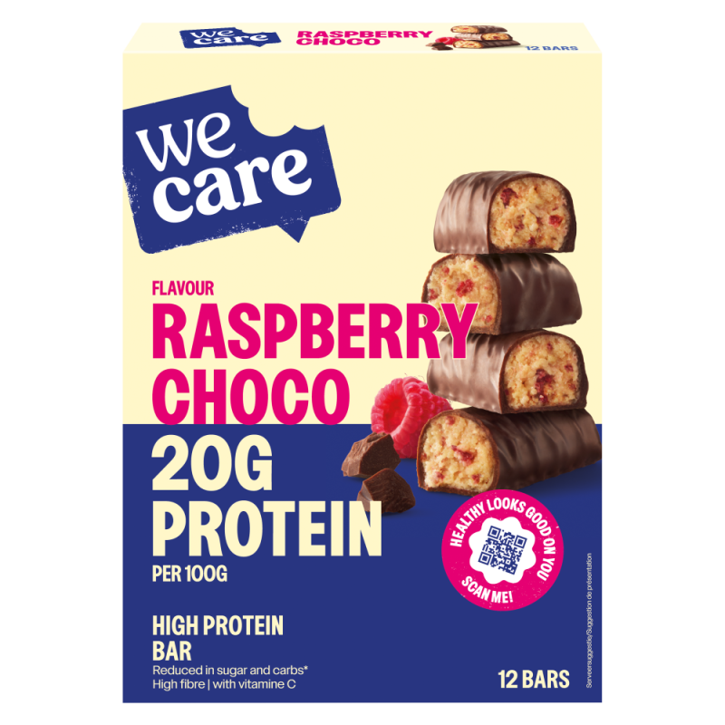 WeCare High protein bars choco raspberry 372gr