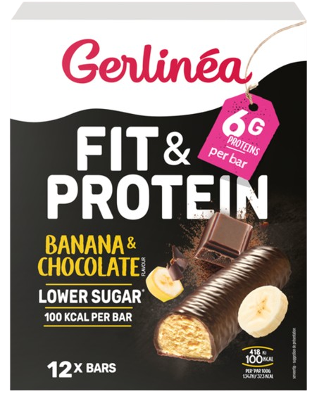 Gerlinea Proteinerepen banaan chocolade 12 Stuks