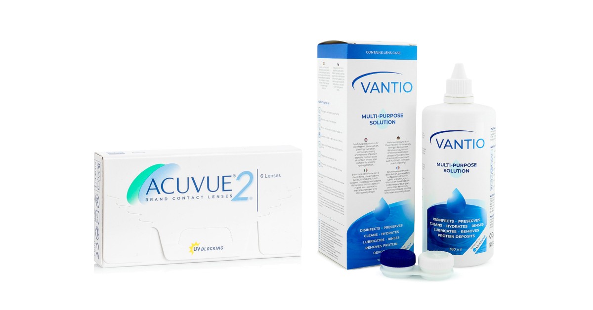 Acuvue 2 (6 lenzen) + Vantio Multi-Purpose 360 ml met lenzendoosje