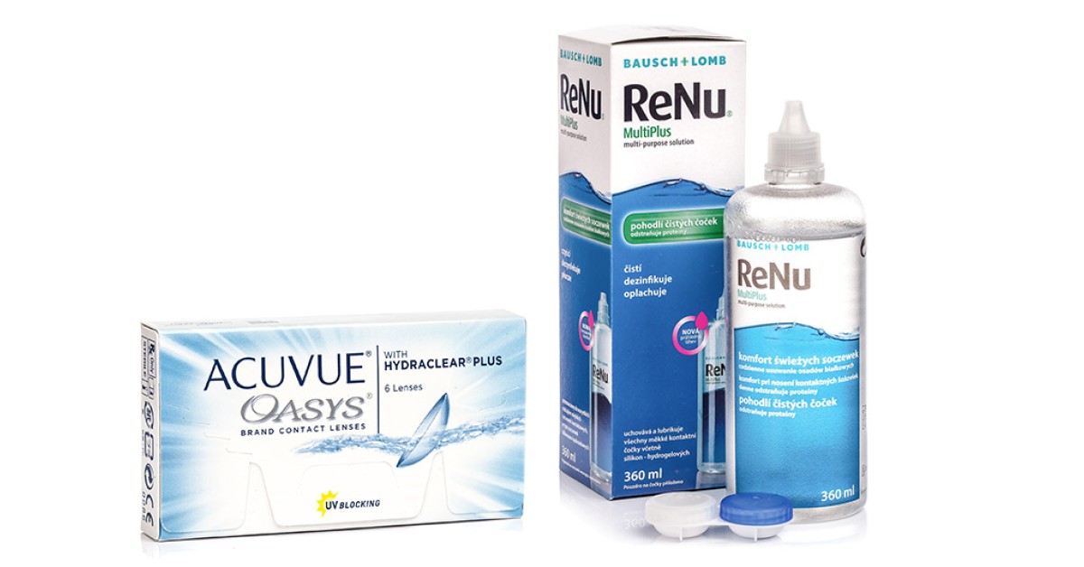Acuvue Oasys (6 lenzen) + ReNu MultiPlus 360 ml met lenzendoosje