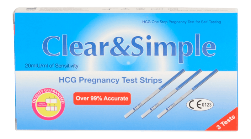 Clear & Simple Clear & Simple 3 Zwangerschapsteststrips 3 st