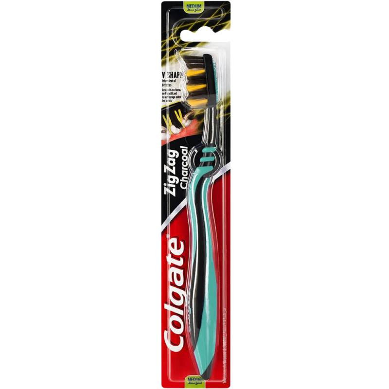 Colgate Zigzag houtskool tandenborstel 1 stuk