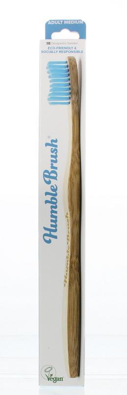 The Humble Co Tandenborstel bamboe medium blauw 1 Stuk