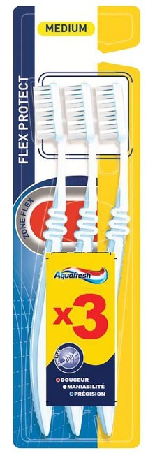 Aquafresh Flex protect medium tandenborstel 3-Pack