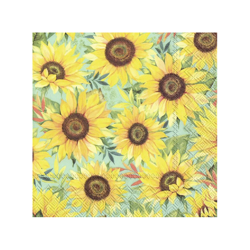 Ihr Feest servetten Zonnebloem - 60x - 3-laags - 33 x 33 cm - Zomer/themafeesten -