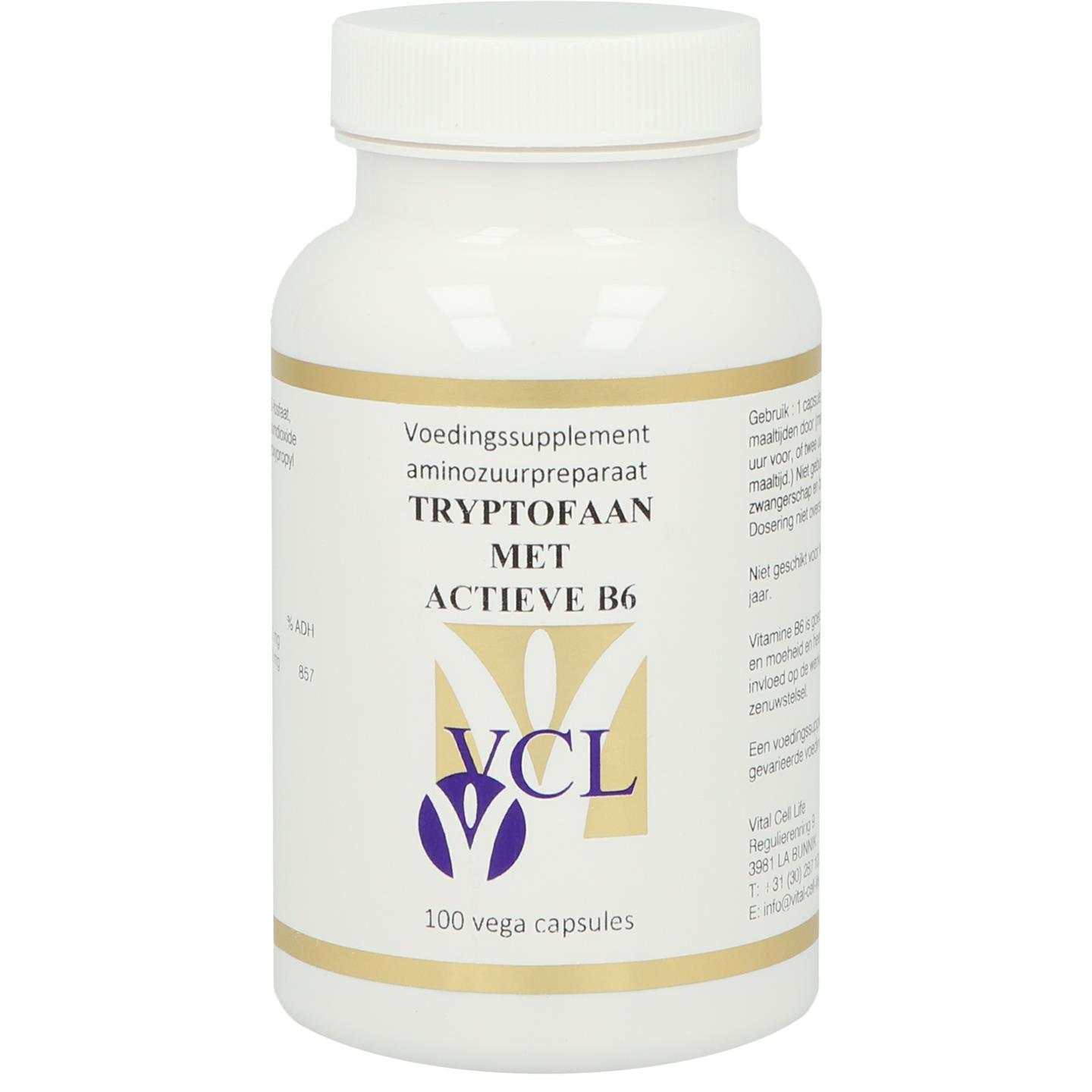 VCL/ Vital Cell Life L-Tryptofaan met actieve B6