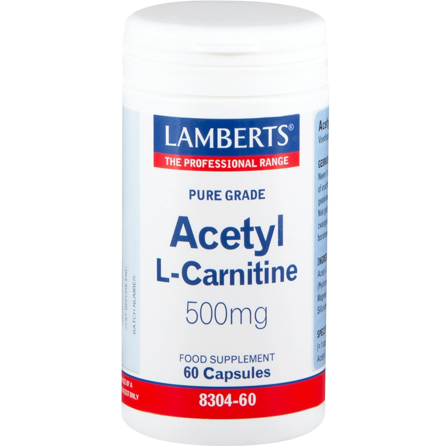 Lamberts Acetyl-L-Carnitine 500 mg