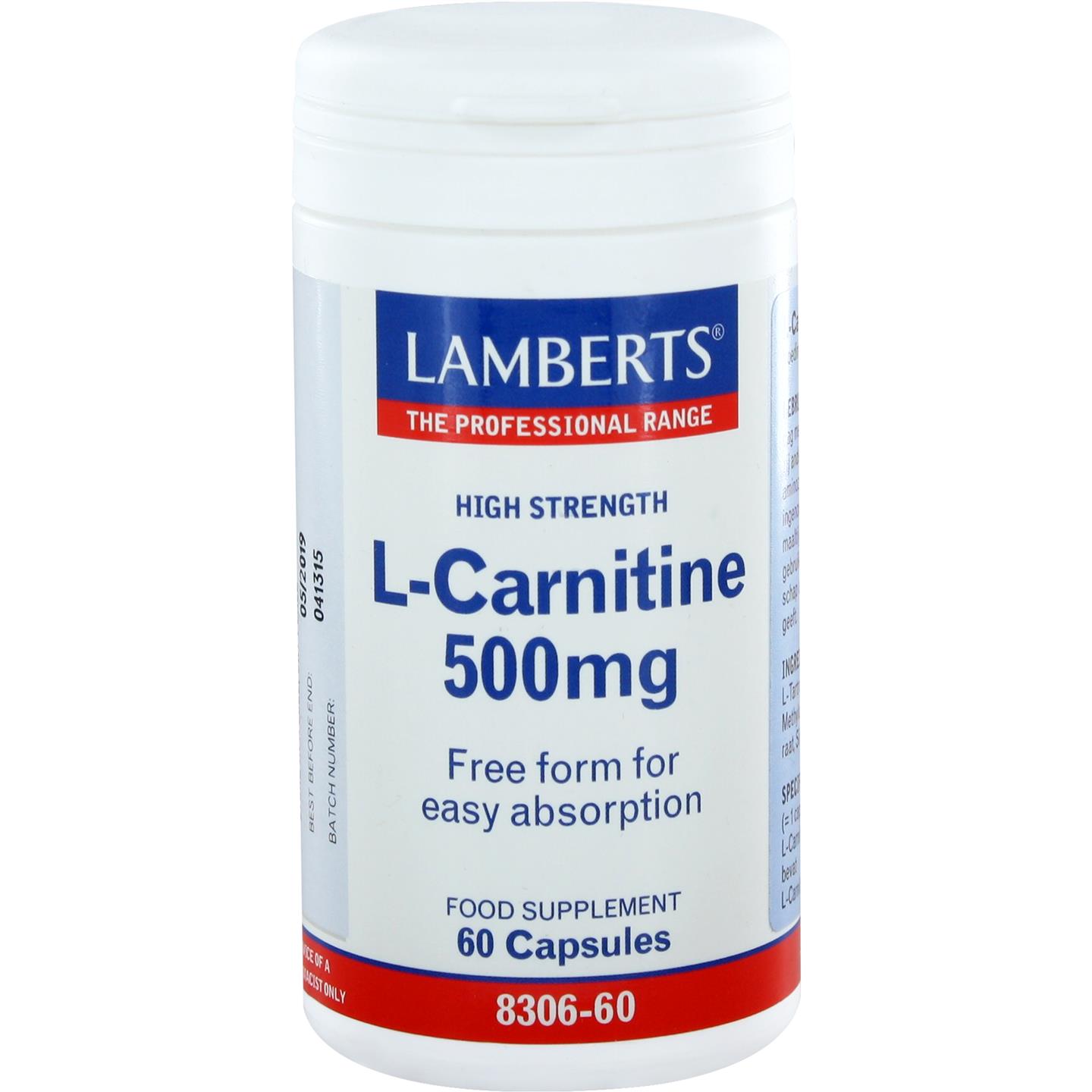 Lamberts L-Carnitine 500 mg
