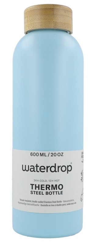 Waterdrop Roestvrijstalen drinkfles pastel turquo matt 600 ML