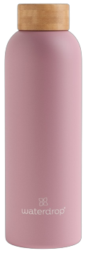 Waterdrop Roestvrijstalen drinkfles pastel pink matt 600ml
