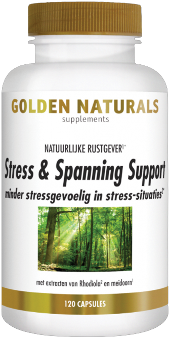 Golden Naturals Stress & spanning support 120 vegetarische capsules