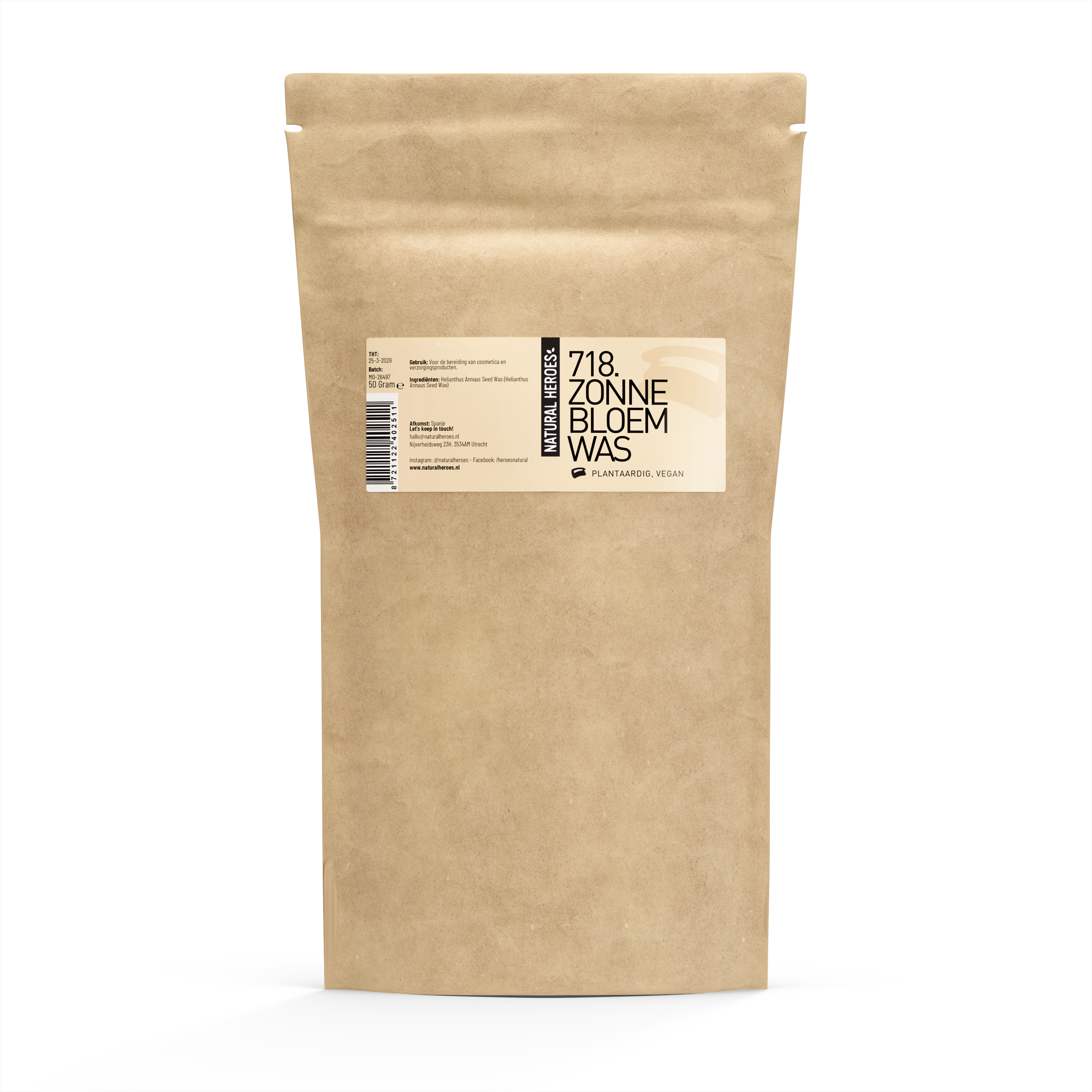 Natural Heroes Zonnebloemwas 50 gram