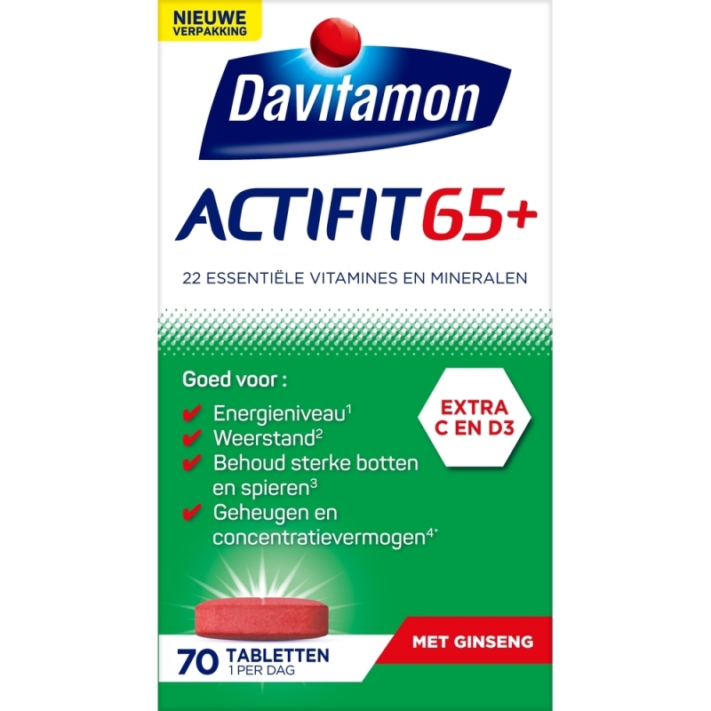 Davitamon Actifit 65+ 70 tabletten