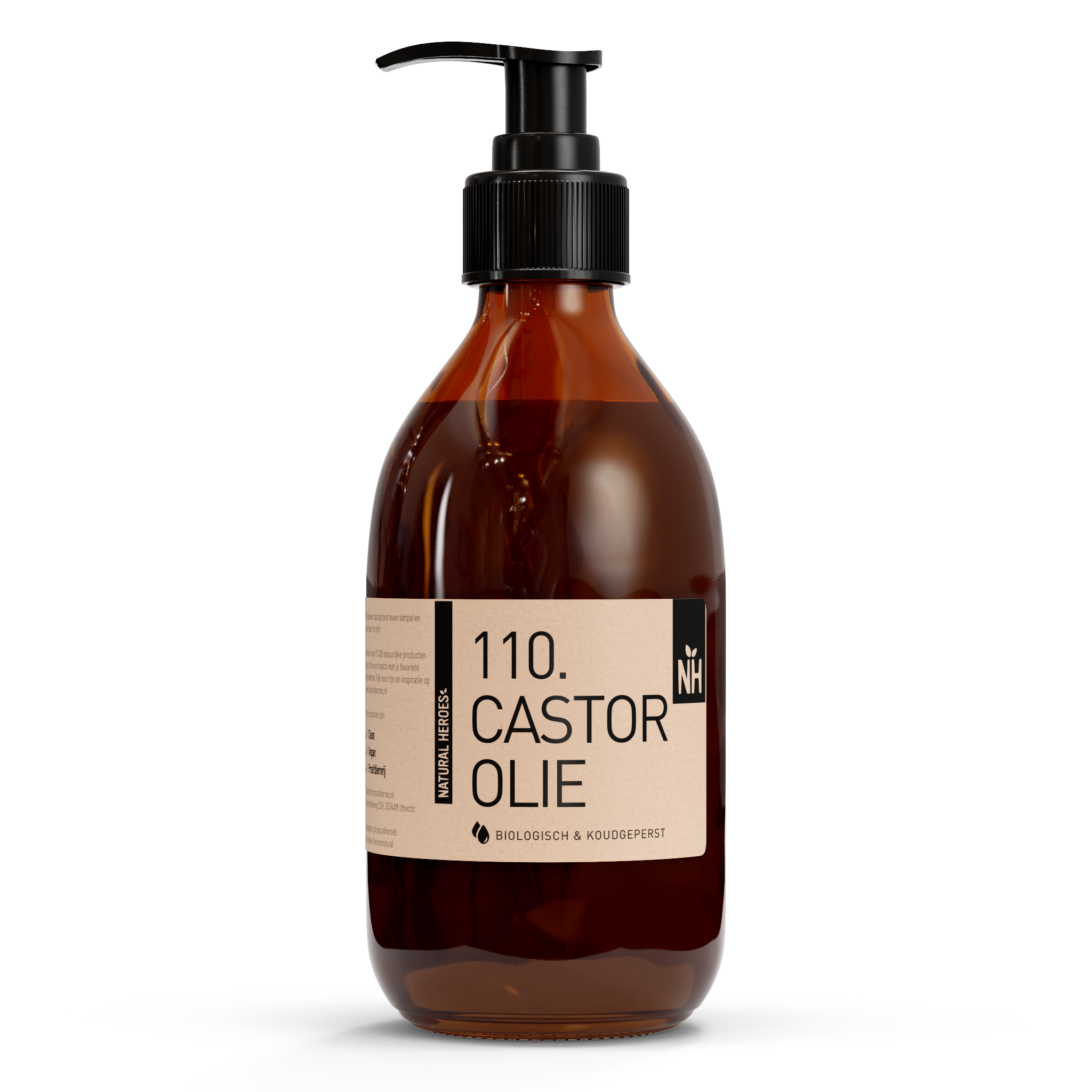 Natural Heroes Castorolie (Biologisch & Koudgeperst) Glass bottle / 300 ml