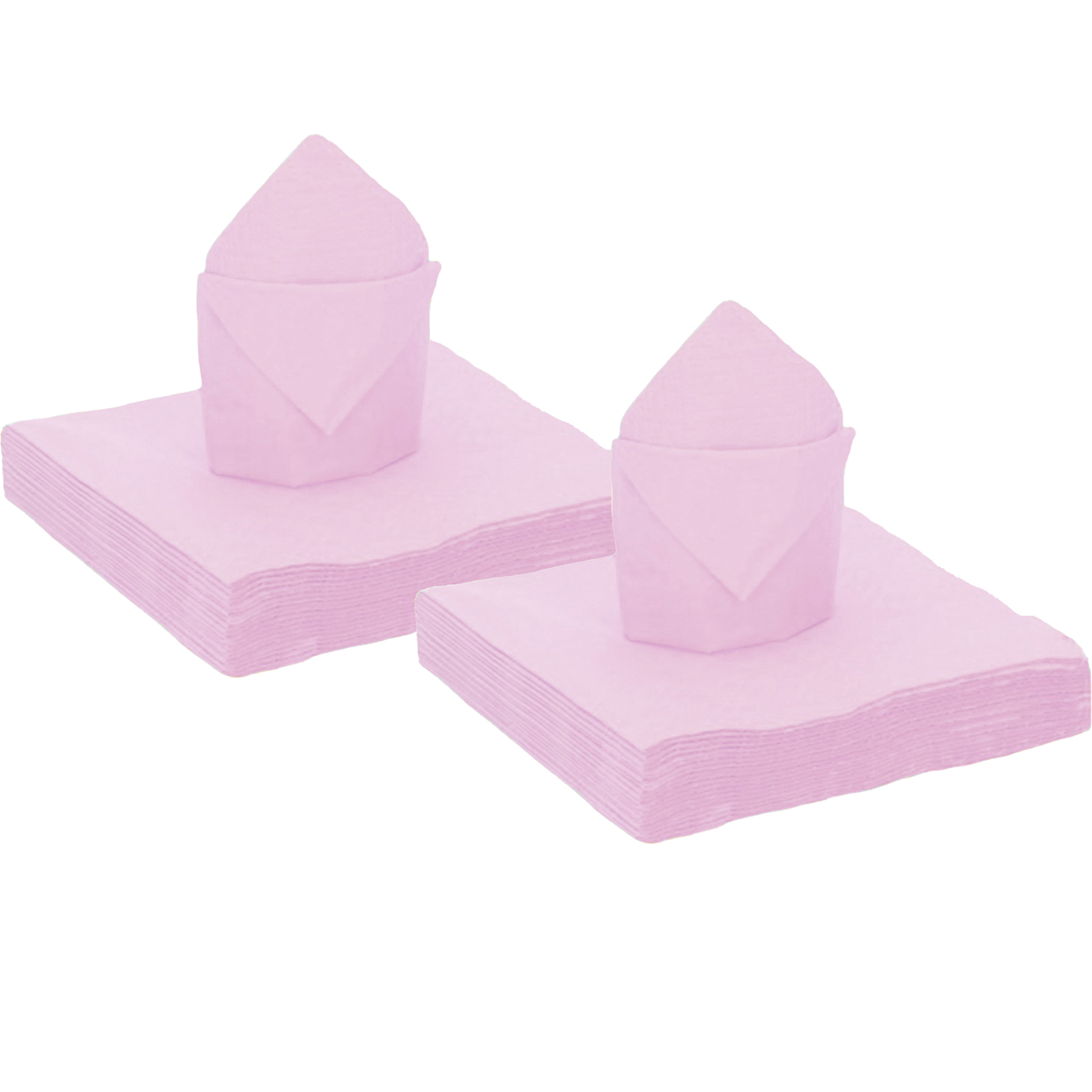 Santex Feest servetten - 40x stuks - lichtroze - x cm - papier -