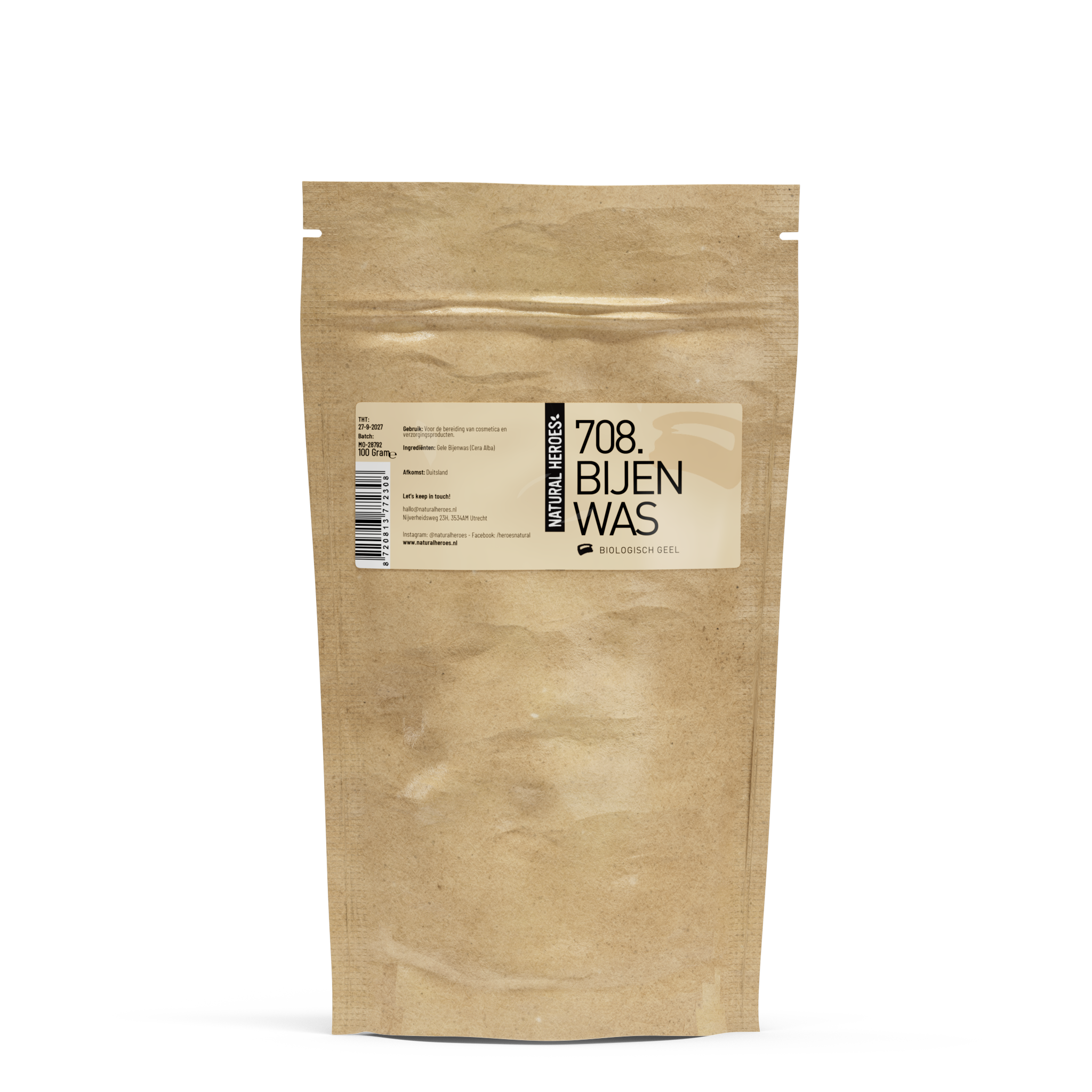 Natural Heroes Bijenwas (Biologisch, geel) 100 gram