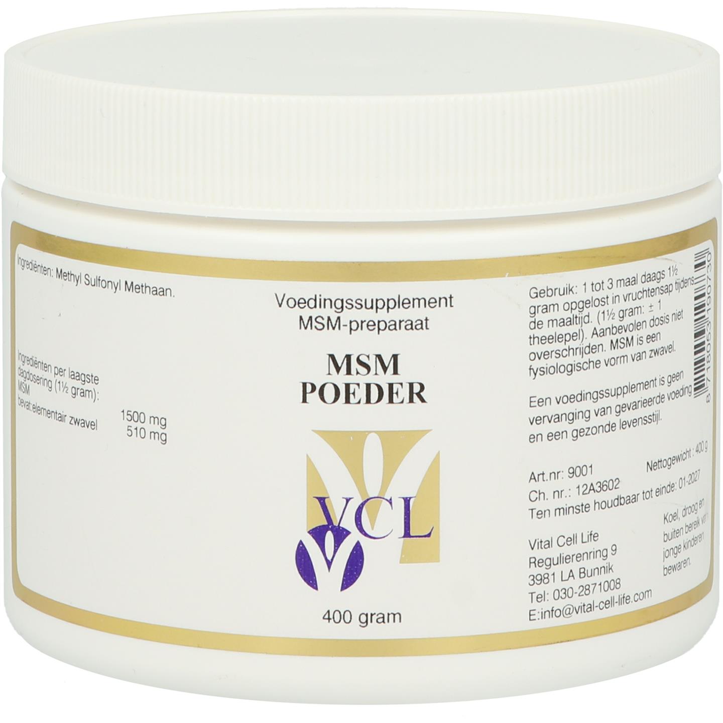 VCL/ Vital Cell Life MSM poeder