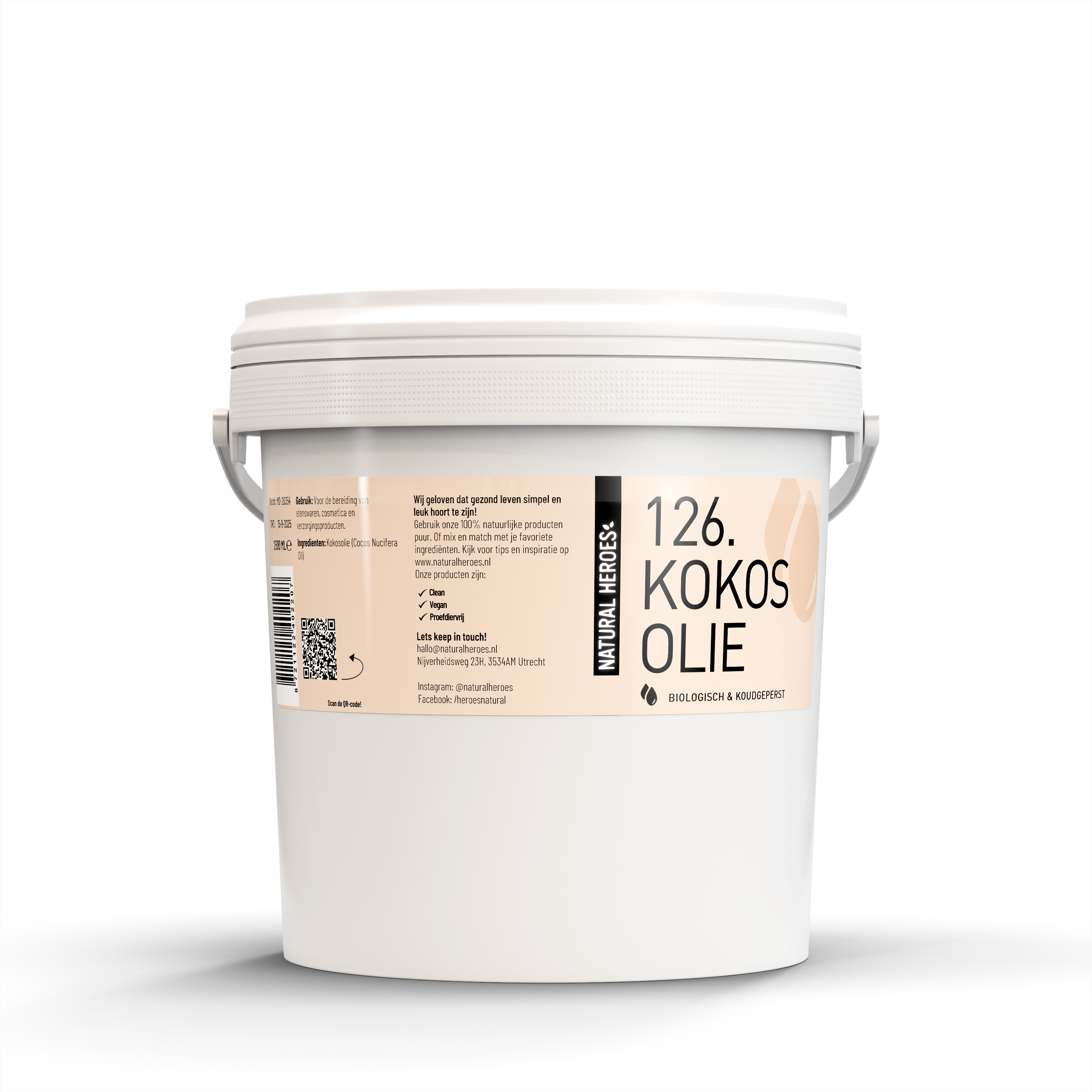 Natural Heroes Kokosolie (Biologisch & Koudgeperst) 1000 ml