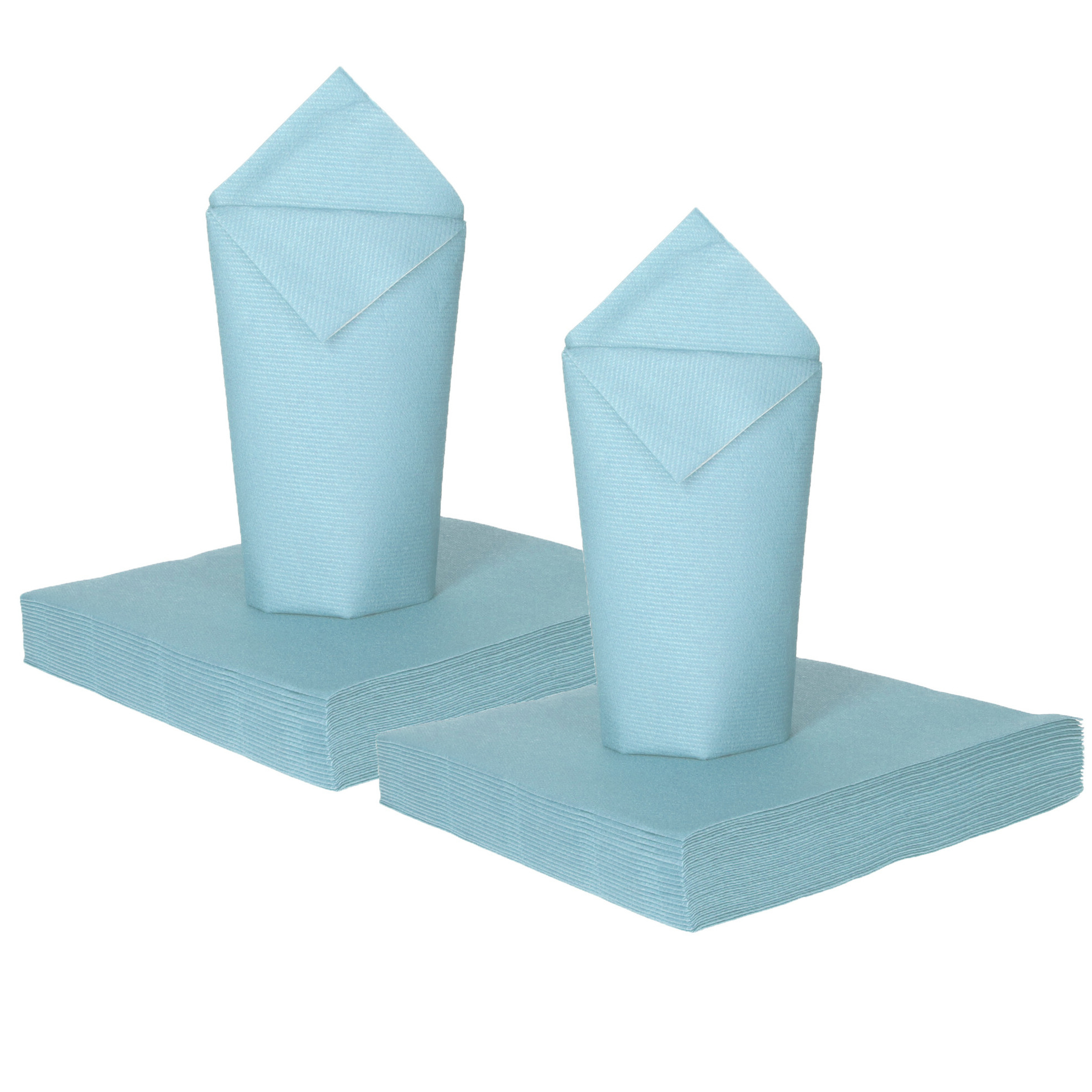 Givi Italia Feest servetten - 80x - lichtblauw - 3 laags - 33 x 33 cm -