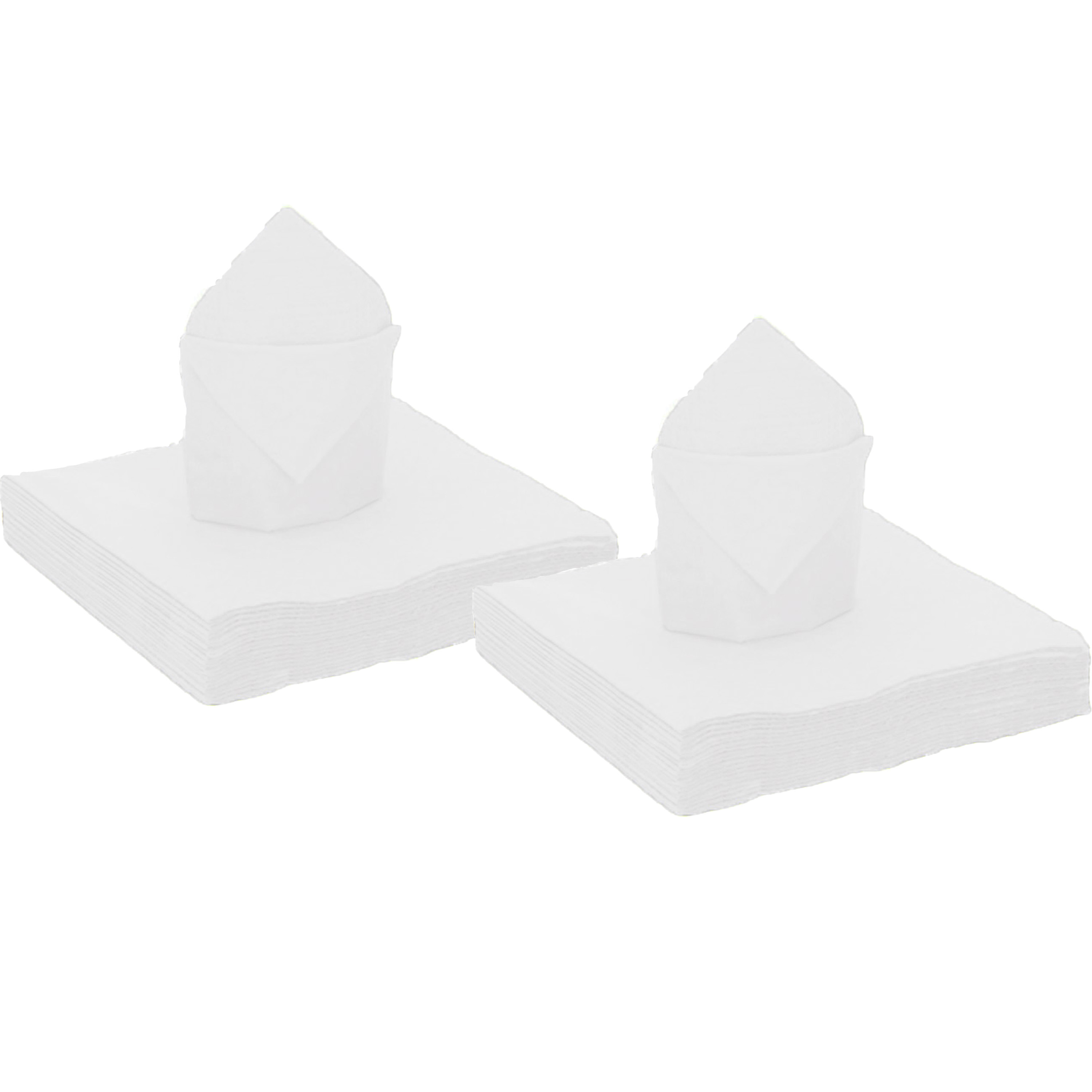 Santex Feest servetten - 100x stuks - wit - x cm - papier -