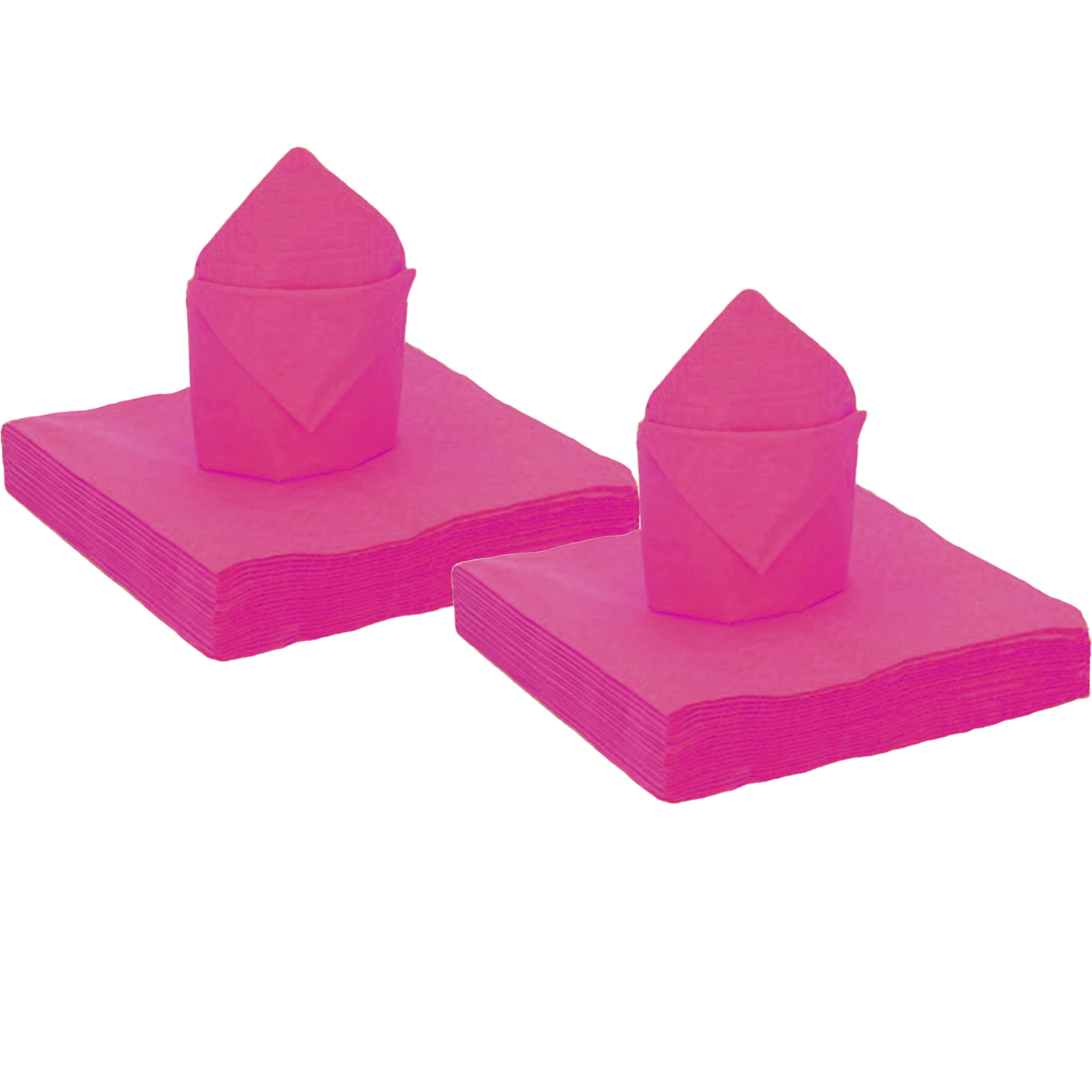 Santex Feest Servetten ℃ 25 stuks ℃ fuchsia ℃ x cm ℃ papier - 100x stuks - feestservetten -