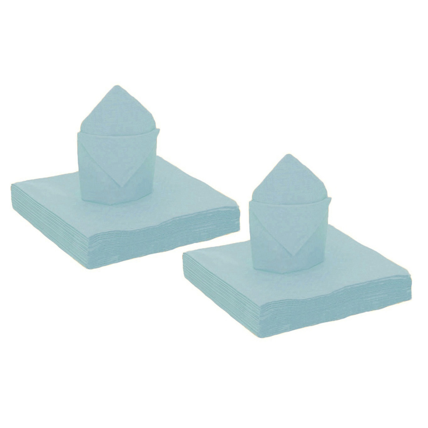 Santex Feest servetten - 100x stuks - lichtblauw - x cm - papier -