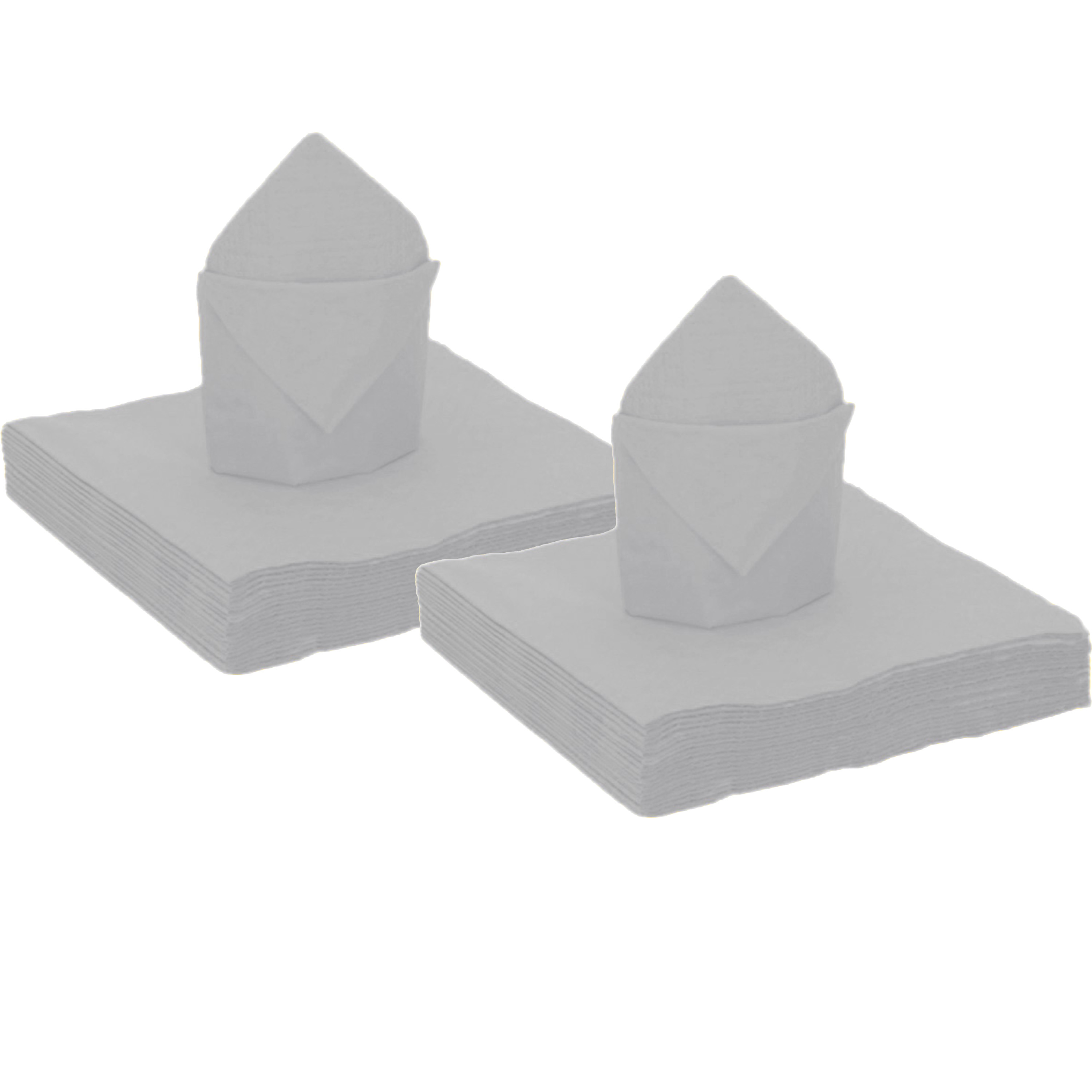 Santex Feest servetten - 100x stuks - zilver - x cm - papier -