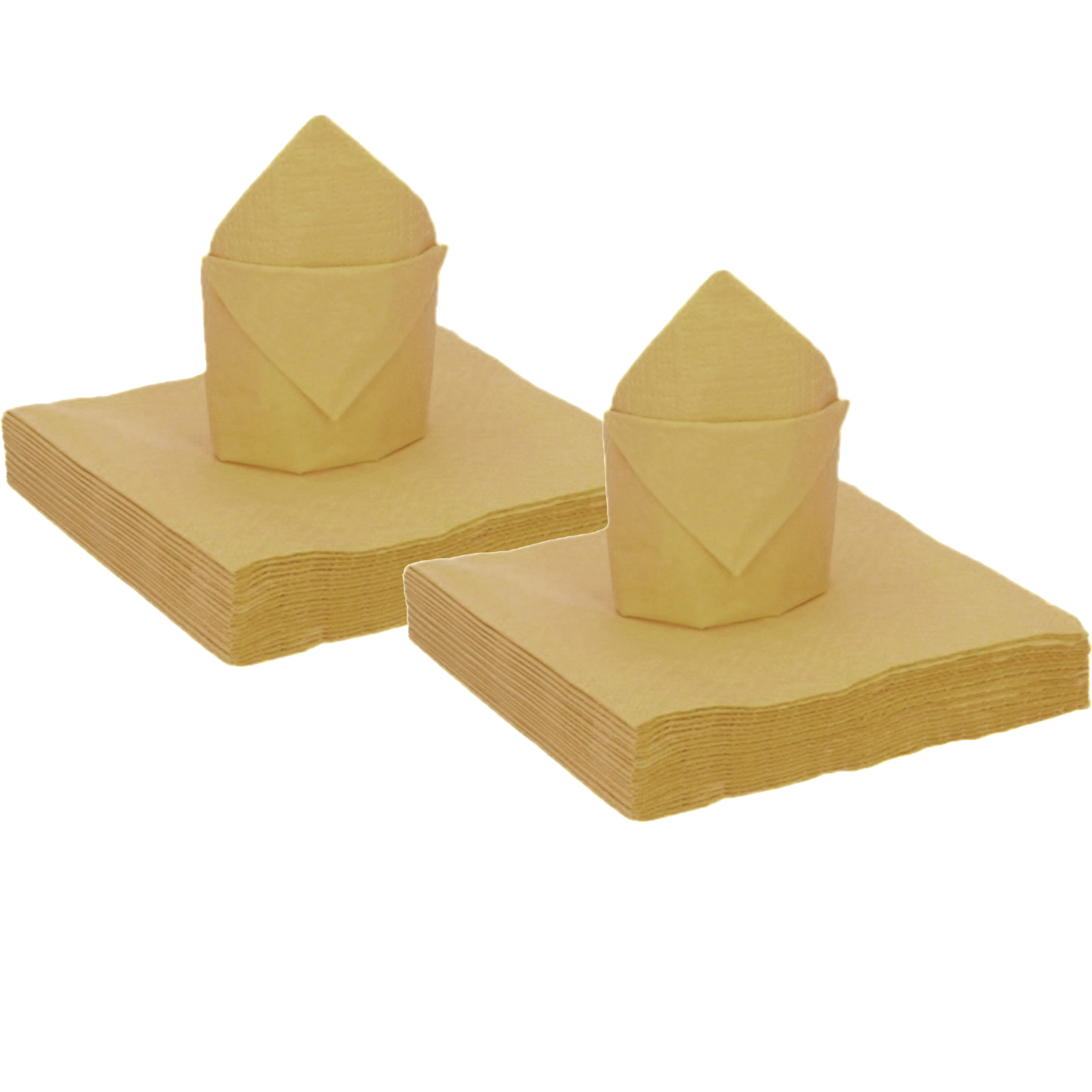 Santex Feest servetten - 60x stuks - goud - x cm - papier -