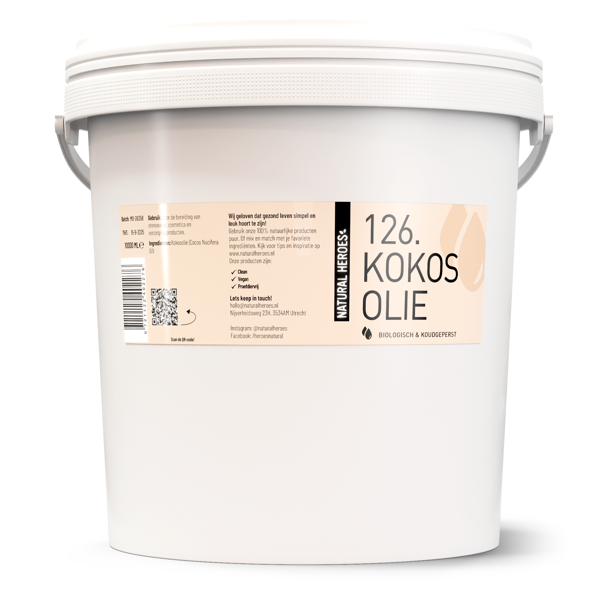 Natural Heroes Kokosolie (Biologisch & Koudgeperst) 10000 ml