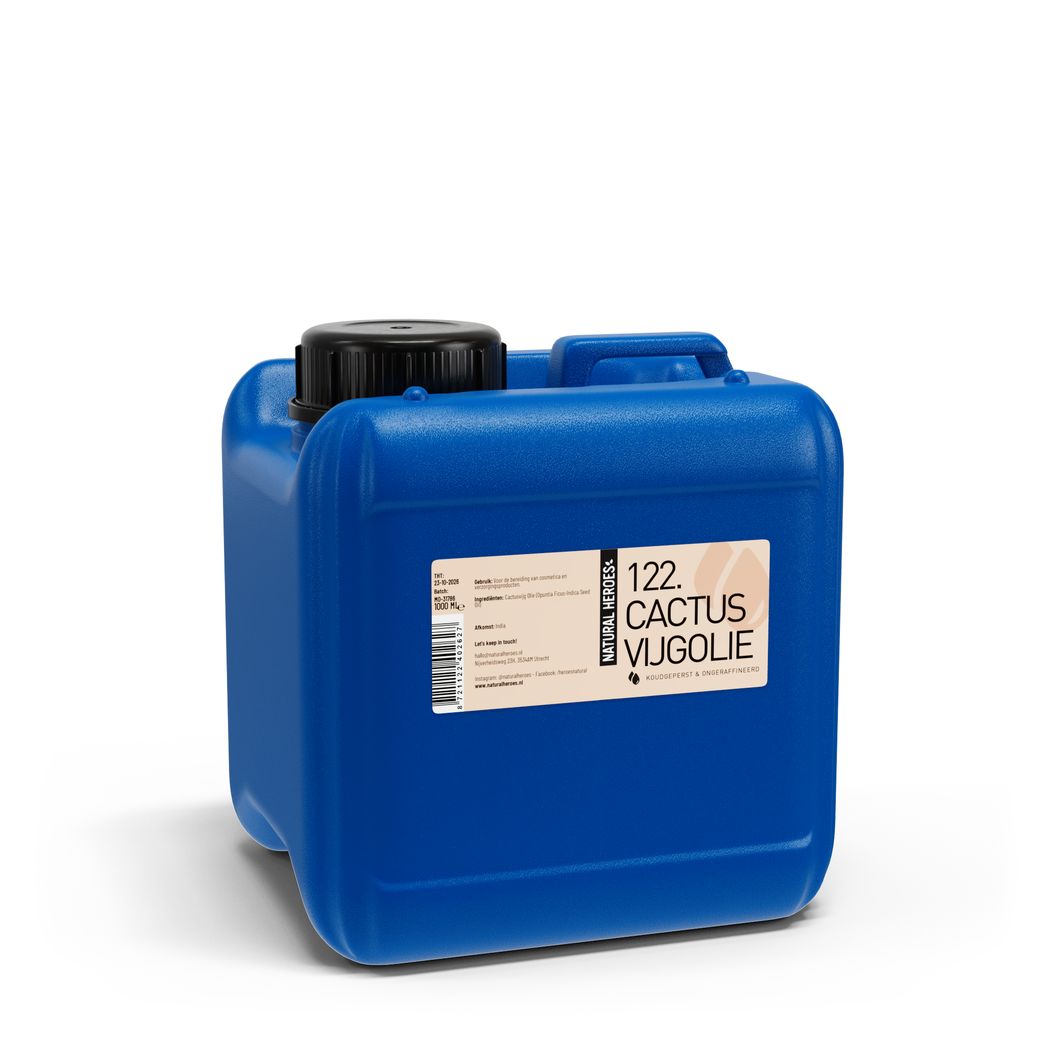 Natural Heroes Cactusvijgolie (Koudgeperst & Ongeraffineerd) 1000 ml (jerrycan)