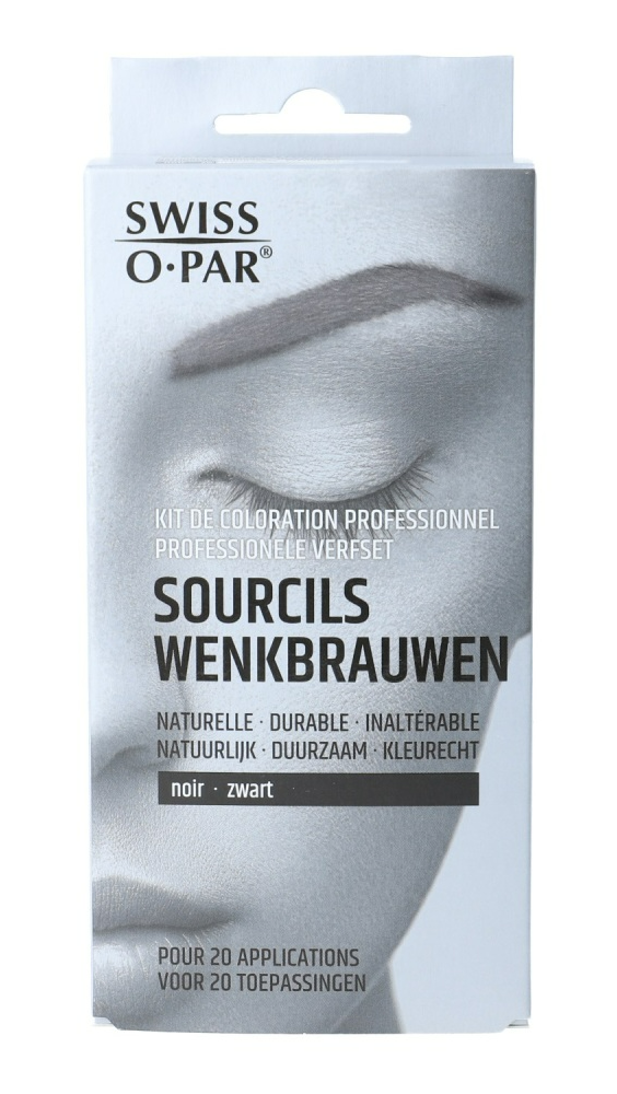 Swiss O Par Swiss O-Par Professionele Verfset Wenkbrauwen Zwart