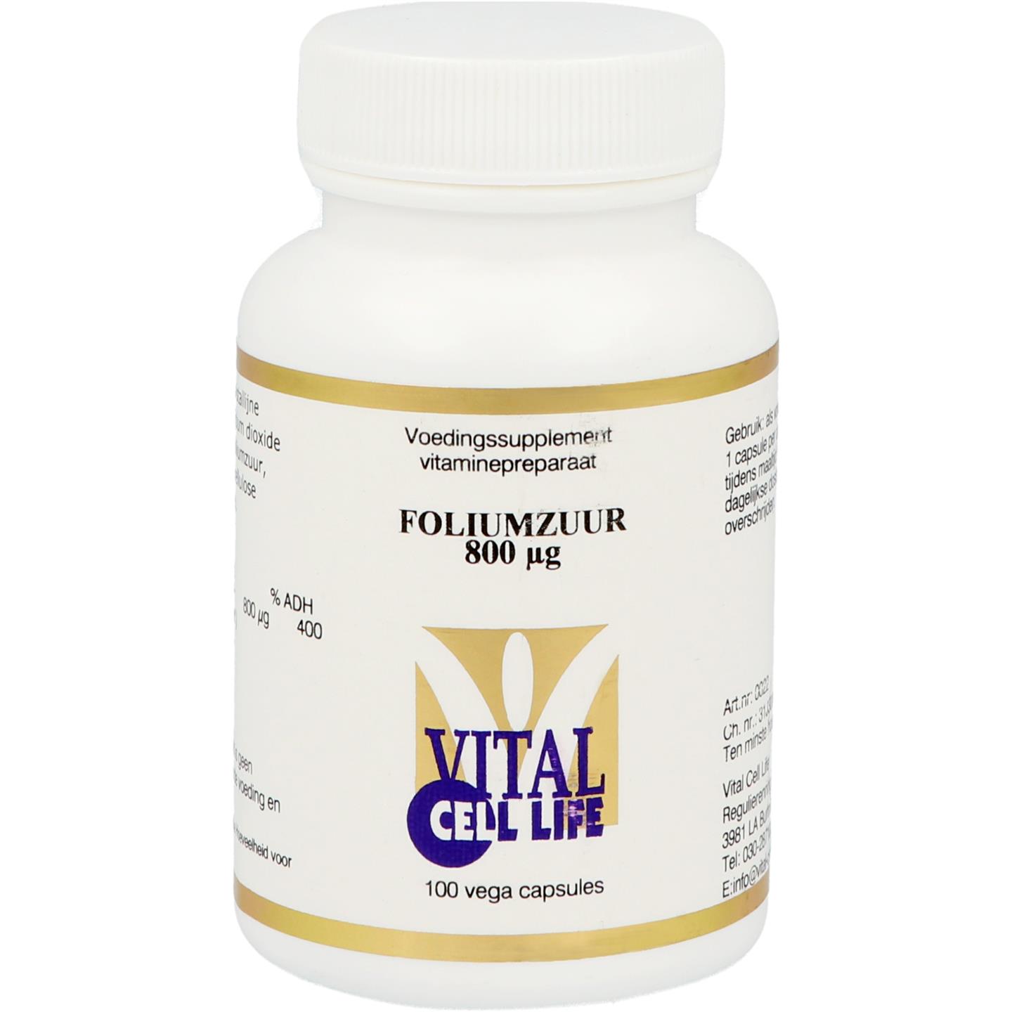 VCL/ Vital Cell Life Foliumzuur 800 mcg