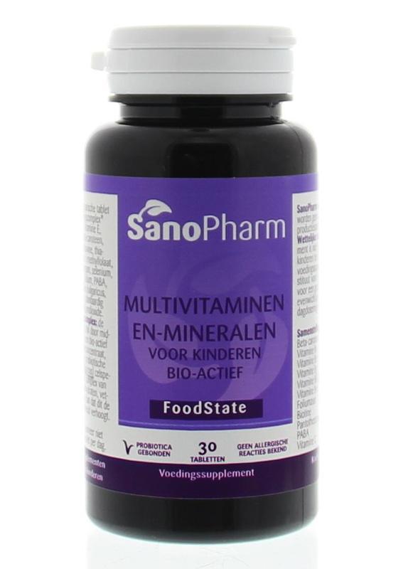 Sanopharm Kindermultivitaminen en mineralen foodstate 30 Tabletten