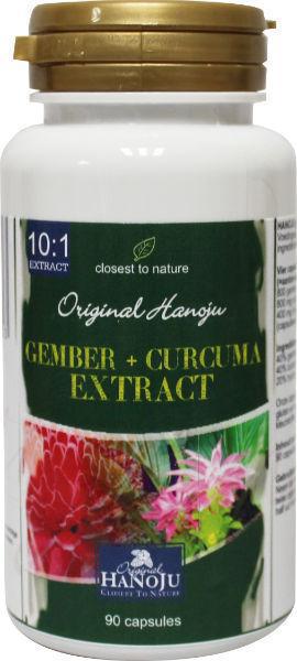 Hanoju Curcuma 200 mg & gember 200 mg 90vc